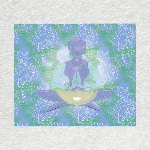 Meditation heart lotus by shimaart